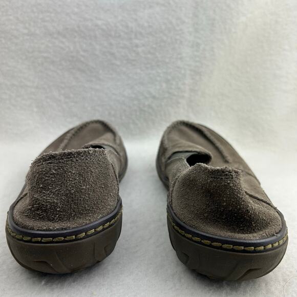 CAT Caterpillar Men's Gray Leather Slip-On Shoe Casual Loafer Thick Soles Size 6 - Picture 8 of 13